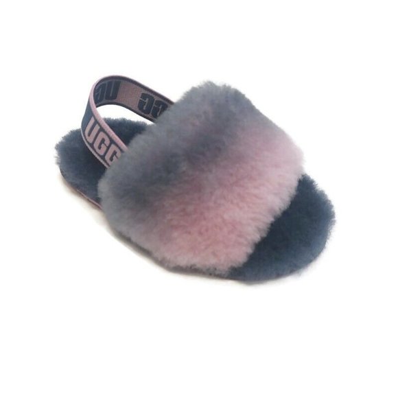 UGG Other - UGG Size 7 (Ages 2-3) Fluff Yea Slide Gradient Slippers 1120835T Gray Combo